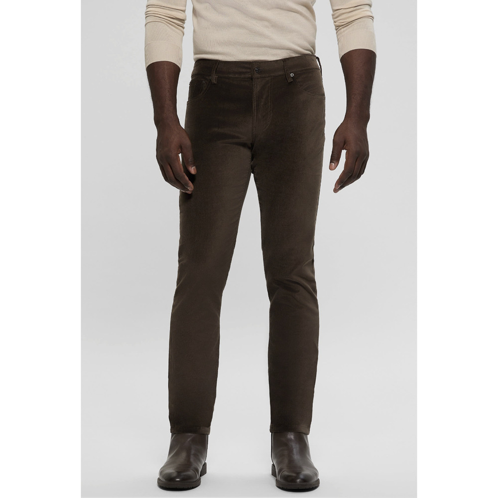 Guess Men Luxe Slim Straight Velveteen Finnley Pant Expresso Brown Size 33X32
